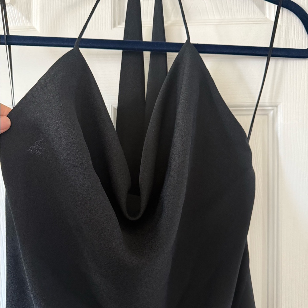 Elegant Black Halter Dress